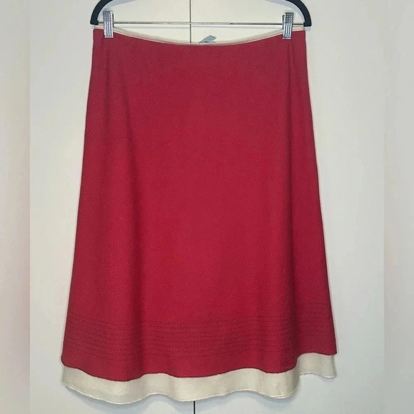 Elegant Red Midi Skirt - Picture 3 of 6